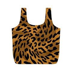 Leopard Print Jaguar Dots Brown Full Print Recycle Bag (m) by ConteMonfreyShop