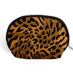 Leopard Print Jaguar Dots Brown Accessory Pouch (medium) by ConteMonfreyShop