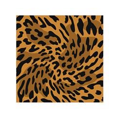 Leopard Print Jaguar Dots Brown Square Satin Scarf (30  X 30 ) by ConteMonfreyShop