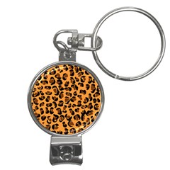 Leopard Print Peach Colors Nail Clippers Key Chain by ConteMonfreyShop