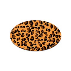 Leopard Print Peach Colors Sticker (oval) by ConteMonfreyShop