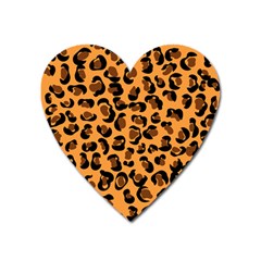 Leopard Print Peach Colors Magnet (heart) by ConteMonfreyShop