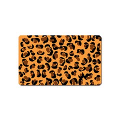 Leopard Print Peach Colors Magnet (name Card) by ConteMonfreyShop