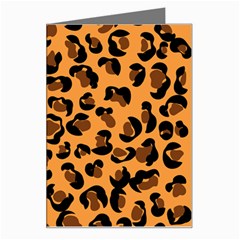 Leopard Print Peach Colors Greeting Card by ConteMonfreyShop