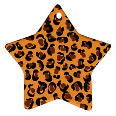 Leopard Print Peach Colors Star Ornament (two Sides)