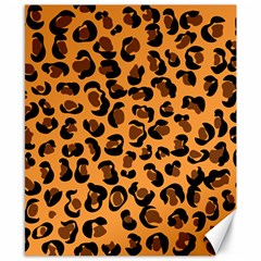 Leopard Print Peach Colors Canvas 8  X 10  by ConteMonfreyShop