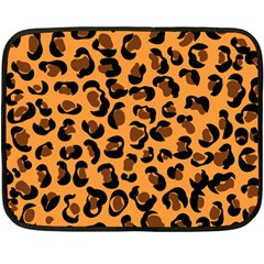 Leopard Print Peach Colors Fleece Blanket (mini) by ConteMonfreyShop