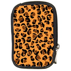 Leopard Print Peach Colors Compact Camera Leather Case