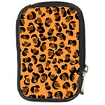 Leopard Print peach colors Compact Camera Leather Case Front