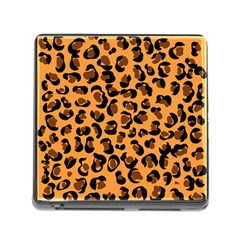 Leopard Print Peach Colors Memory Card Reader (square 5 Slot) by ConteMonfreyShop