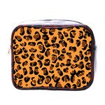 Leopard Print peach colors Mini Toiletries Bag (One Side) Front