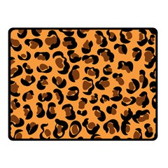 Leopard Print Peach Colors Fleece Blanket (small) by ConteMonfreyShop