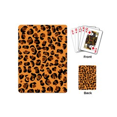 Leopard Print Peach Colors Playing Cards Single Design (mini) by ConteMonfreyShop