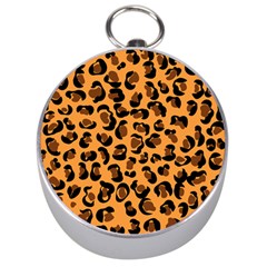 Leopard Print Peach Colors Silver Compass by ConteMonfreyShop