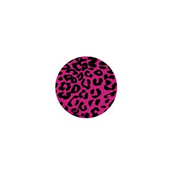 Leopard Print Jaguar Dots Pink 1  Mini Button by ConteMonfreyShop