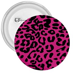 Leopard Print Jaguar Dots Pink 3  Button by ConteMonfreyShop