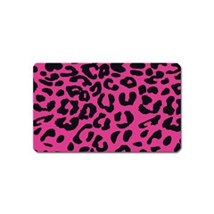 Leopard Print Jaguar Dots Pink Magnet (name Card) by ConteMonfreyShop