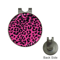 Leopard Print Jaguar Dots Pink Golf Ball Marker Hat Clip by ConteMonfreyShop