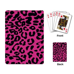 Leopard Print Jaguar Dots Pink Playing Cards Single Design (rectangle) by ConteMonfreyShop