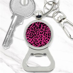 Leopard Print Jaguar Dots Pink Bottle Opener Key Chain by ConteMonfreyShop