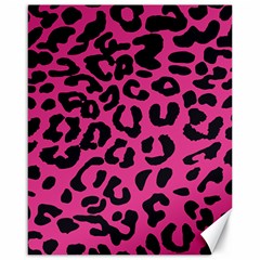 Leopard Print Jaguar Dots Pink Canvas 16  X 20  by ConteMonfreyShop