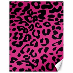 Leopard Print Jaguar Dots Pink Canvas 18  X 24  by ConteMonfreyShop