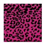 Leopard Print Jaguar Dots Pink Face Towel Front