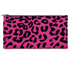 Leopard Print Jaguar Dots Pink Pencil Case by ConteMonfreyShop