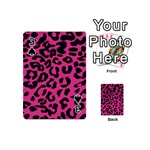 Leopard Print Jaguar Dots Pink Playing Cards 54 Designs (Mini) Front - Spade3