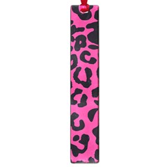 Leopard Print Jaguar Dots Pink Large Book Mark by ConteMonfreyShop