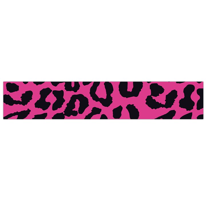 Leopard Print Jaguar Dots Pink Large Flano Scarf 