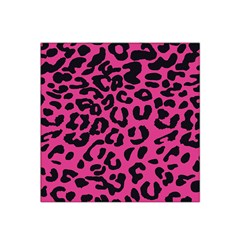 Leopard Print Jaguar Dots Pink Satin Bandana Scarf 22  X 22  by ConteMonfreyShop