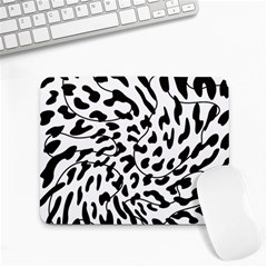 Leopard Print Black And White Draws Small Mousepad by ConteMonfreyShop