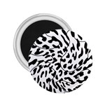 Leopard Print black and white draws 2.25  Magnet Front