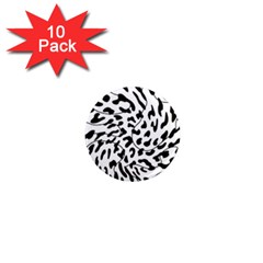 Leopard Print Black And White Draws 1  Mini Magnet (10 Pack)  by ConteMonfreyShop