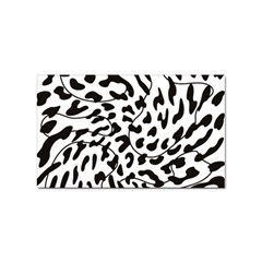 Leopard Print Black And White Draws Sticker (rectangular) by ConteMonfreyShop