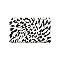 Leopard Print Black And White Draws Magnet (name Card) by ConteMonfreyShop