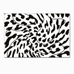 Leopard Print Black And White Draws Postcard 4 x 6  (pkg Of 10) by ConteMonfreyShop