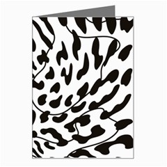 Leopard Print Black And White Draws Greeting Card by ConteMonfreyShop