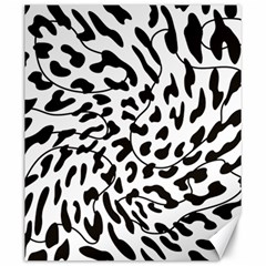 Leopard Print Black And White Draws Canvas 20  X 24  by ConteMonfreyShop