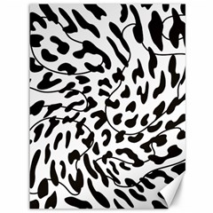 Leopard Print Black And White Draws Canvas 36  X 48  by ConteMonfreyShop