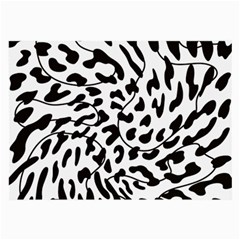 Leopard Print Black And White Draws Large Glasses Cloth by ConteMonfreyShop