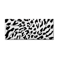 Leopard Print Black And White Draws Hand Towel by ConteMonfreyShop