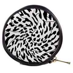 Leopard Print Black And White Draws Mini Makeup Bag by ConteMonfreyShop