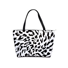 Leopard Print Black And White Draws Classic Shoulder Handbag by ConteMonfreyShop