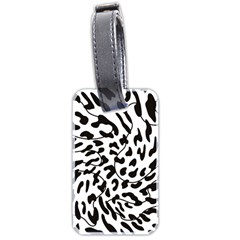 Leopard Print Black And White Draws Luggage Tag (two Sides) by ConteMonfreyShop