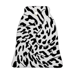 Leopard Print Black And White Draws Ornament (bell) by ConteMonfreyShop