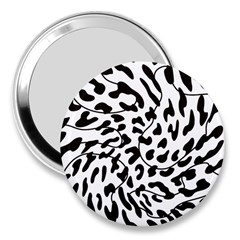 Leopard Print Black And White Draws 3  Handbag Mirror by ConteMonfreyShop