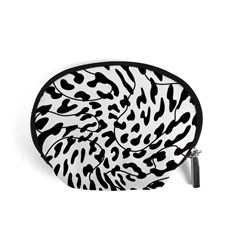 Leopard Print Black And White Draws Accessory Pouch (small) by ConteMonfreyShop