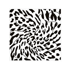 Leopard Print Black And White Draws Square Satin Scarf (30  X 30 ) by ConteMonfreyShop